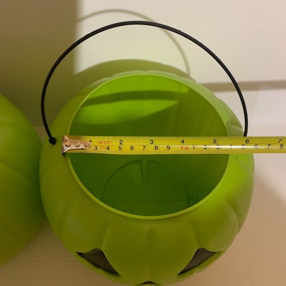 Vintage General Foam Plastics USA Green Halloween Buckets Set Of 2 - Picture 12 of 12